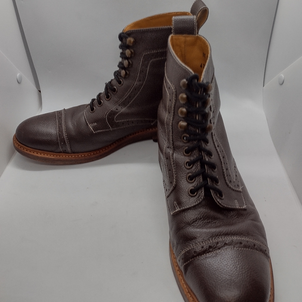 Stacy Adams mens leather cap toe boots